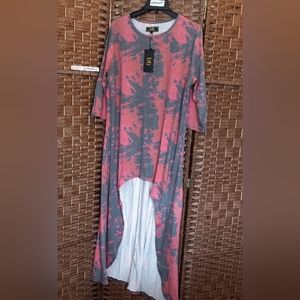 Lucky & Blessed L&B High-Low Asymmetrical Longline Duster Top